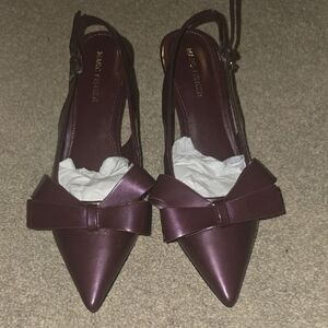 Marc Fisher Women's Plum Bow Slingback Flats, Sz 8.5